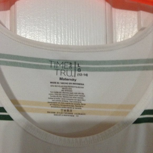 Tank Top time and tru L/G 12-14 maternity used - Picture 2 of 3